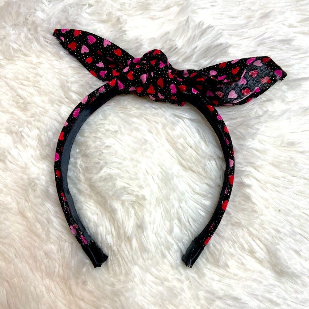 HANDMADE Heart Bow Tie Headband - Picture 2 of 14